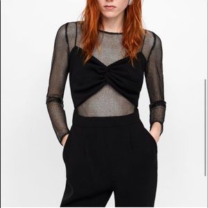 Zara black and silver jumpsuit